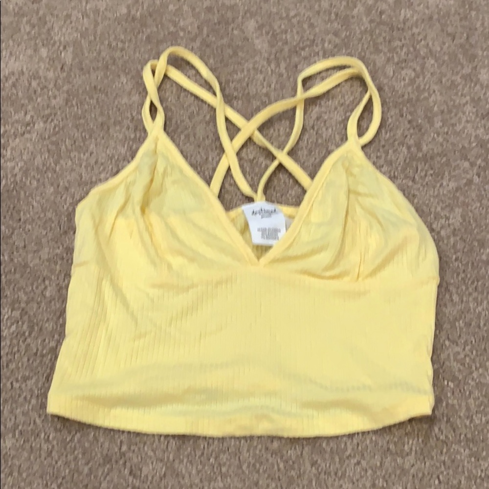 yellow tank top